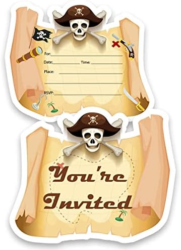 Festa de aniversário com tema pirata mapa de pirata em forma de preencher convites chá de bebê ou meninas garotas crianças festas de aniversário convidando cartões com envelopes