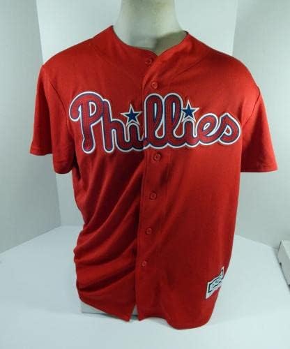 Philadelphia Phillies Nate Fassnacht 11 Game usou Red Jersey BP ext