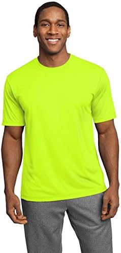 T-shirt de concorrentes de colorido masculino Sport-Tek