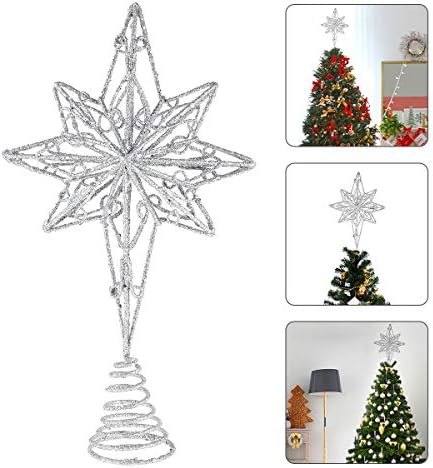 Soimiss 1PC Anis Star Christmas Tree Topper Star Treetop Decor for Home Party sem luz