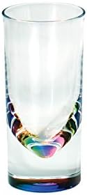 Merritt Rainbow Teardrop Clear Acrylic Tumbler, 5 onças, conjunto de 6