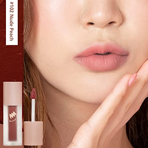 Pacotes de brilho labial Luz transparente e Mattes Lip Lama leite café pêssego Mattes Glaze Lip Velvet Branco e não é fácil de enfiar batom adequado para qualquer brilho labial da cidade do tipo cidade