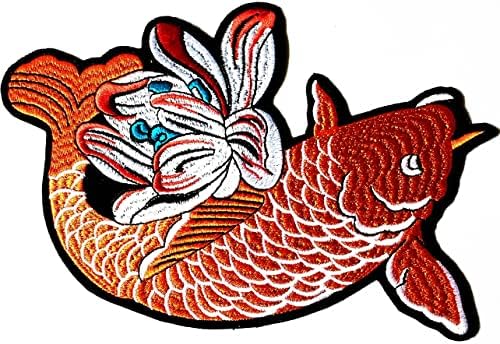 Kleenplus. Grande grande jumbo japonês koi carp peixe ferro vermelho em remendos atividades