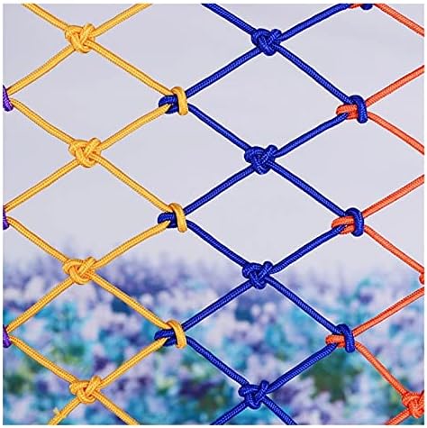 Rede de escalada do jardim de infância ao ar livre da Awsad, rede de prevenção de queda de escada de varanda, malha decorativa de parede de parede de tranças de nylon, cor personalizável: corda de 8 mm, tamanho: 10 × 10m