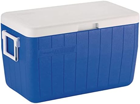 Coleman Chiller Series 48QT Cooler portátil isolado, retenção de gelo mais resfriador com alças pesadas