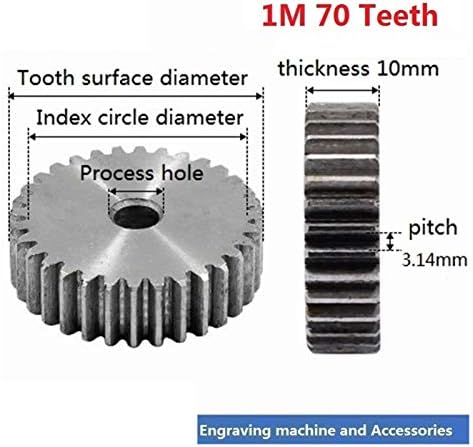 ZhengGuifang ZGF-BR 1M 70 DEDOS DA EGURA PINION 120T Mod 1 m = 1 largura 10mm de dentes direito engrenagem positiva para o