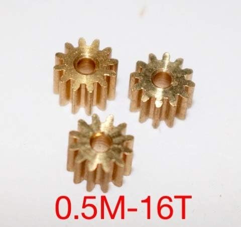 Zhengguifang ZGF-BR pinhões de diâmetro 9mm 0,5m16 dentes Metal Copper Precision Nível 6 Modelo Pequeno módulo de módulo Hole