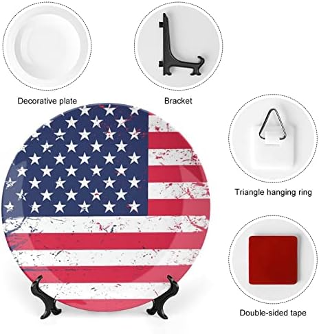 Placa de decoração da China de Bandeira Americana do Grunge USA America
