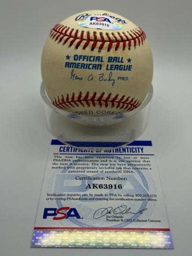 Nick Johnson Yankees Expos Nationals assinou o Autograph Official Baseball PSA DNA - Bolalls autografados
