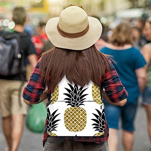 Mochila laptop vbfofbv, bolsa de ombro de mochilas casuais elegante e elegante para homens, Mulheres, padrão de moda de abacaxi