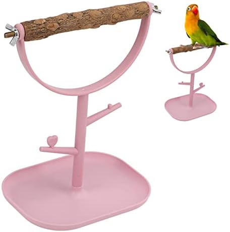 Pássaro Stand Tabetrop, Papagaios Treinamento Stand Wood Birds Playstand Bird Play Stand Cockatiel Playground Wood Perch Gym Playpen Ladder para pequenos papagaios médios, Coneres, Peraiceets, Finch