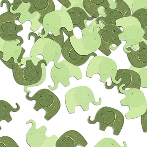 Confetti de bebê confetes de elefante verde decoração de mesa de tabela para chá de chá de bebê revelação de festas suprimentos