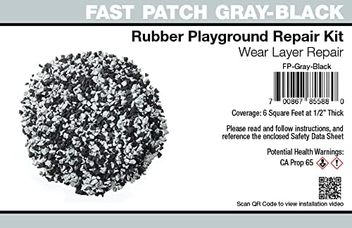 Patch rápido derramado no local do kit de reparo de superfície Fix Fix Rubber Playground-Tan/Black