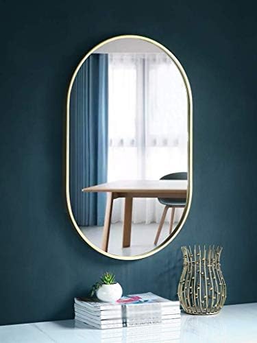 Espelhos lxdzxy, espelho de vaidade oval espelho princesa, espelho de beleza de mesa do quarto espelho dourado de casas