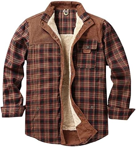 Sherpa de flanela forrada de flanela de flanela manta de manga longa de manga longa camisetas de inverno camisa quente