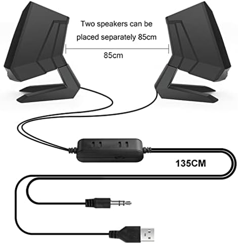 SXYLTNX 1 par alto -falantes de computador com fio USB Aux Bass Reforço PC PC Alto