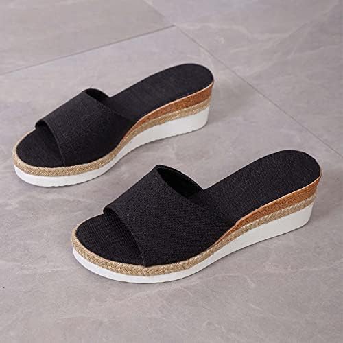 Sandálias femininas plataforma sandálias de cunha para mulheres Sandálias femininas de verão elegante ao ar livre casual de pé aberto 2023 Moda Ladies Hees Girls adolescentes deslizam em slides Sandals de praia de viagem de férias