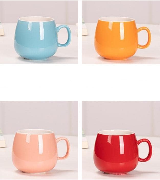 Xícara de cerâmica ryuhyf, xícara de café, caneca, xícara de cerâmica com tampa, xícara de chá com tampa, xícara de café com tampa e colher, conjunto de 1