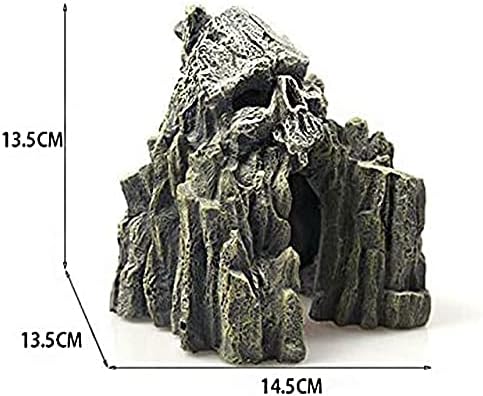WPYYI Aquático Aquarium decoração de cockery tank Mountain Hideout Resina Skull Rockery Landscaping Fish Camarão Cabineira Ornamento de Caverna