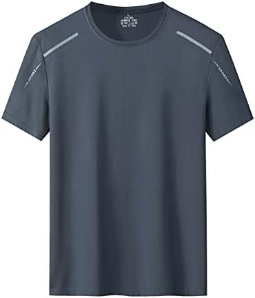 Camisetas de treino de verão de BmIsegm para homens verão respirável e rápido cor esportes de cor sólida impressão casual