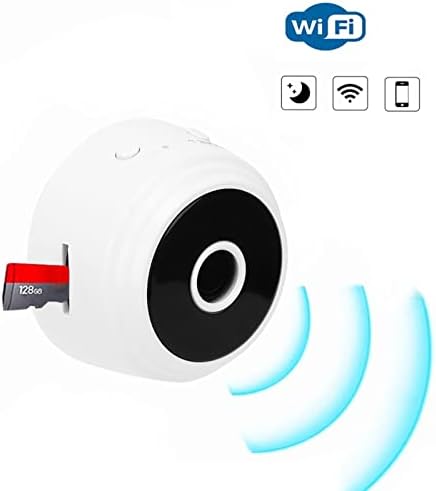 Câmera de espionagem mini mini, visão noturna compacta e portátil Mini Wi -Fi ABS Micro USB para segurança do escritório