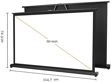PBKINKM 50 polegadas 16: 9 Tela de projeção de mesa portátil Tabela de mesa dobrável fosco de tabela de projetor para cinema