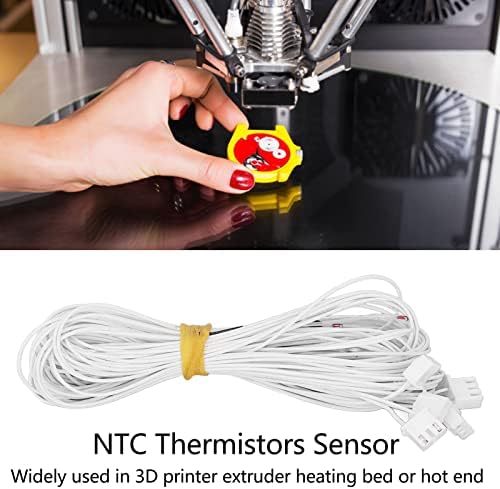 5pcs NTC 3950 100k Isolamento do sensor de temperatura de temperatura 3D Expressor Termistores Substituição do Sensor
