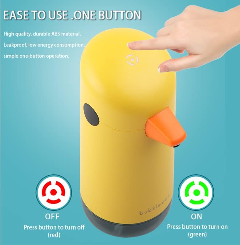 Distribuidor automático de sabão de espuma de mão Bubblezoo, crianças, crianças pequenas, resistente à água, sem toque, sensor