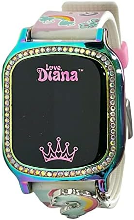 O amor de crianças acctime, Diana Pink Digital Led Quartz Childrens Watch para meninas, meninos, crianças pequenas com cinta
