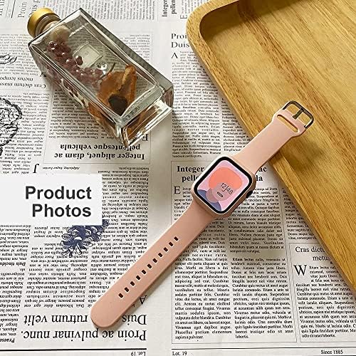Xfen Sport Silicone Band e Case With Screen Protector para Apple Watch Series 7 Series 6 Se série 5 Série 4 4