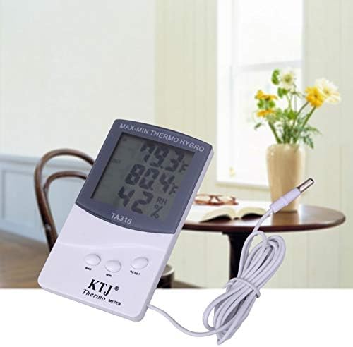 XJJZS Termômetros internos e externos Termômetros domésticos Termômetros eletrônicos e higrômetros de temperatura de tela grande e medidores de umidade com sondas