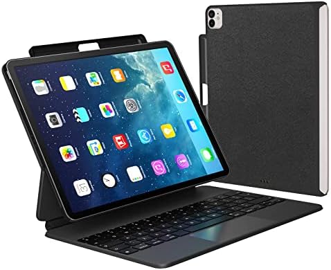 Caso Haflyer para 2020/2021/2022 iPad Air 10.9 & 2018/2019/2020/2021/2022 iPad Pro 11 - Caso compatível com teclado mágico com porta -lápis - couro preto