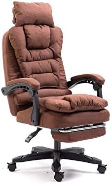 Cadeira de escritório scdbgy ygqbgy com travesseiro de apoio de cabeça, ergonômica ajustável com suporte lombar, tecido macio