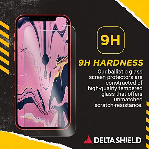 Protetor de tela de vidro Deltashield para Apple iPhone 12 mini clara de vidro balístico temperado HD e escudo transparente à prova de quebra, precisão de 99%