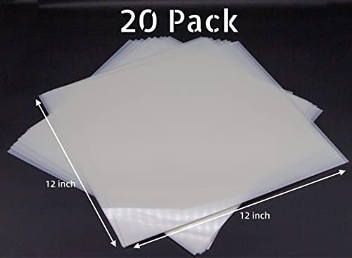 Pacote de 20 pacote de 7,5mil lençóis mylar, papel estêncil de 12 x 12 polegadas para Cricut, corte a laser, modelo de plástico para