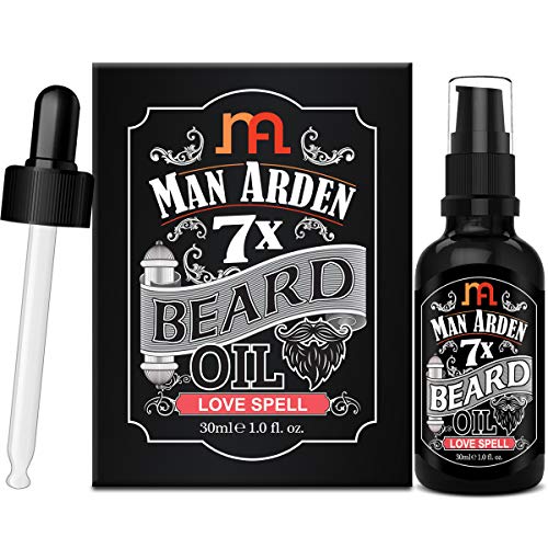 Man Arden 7x Oil de barba 30ml - 7 óleos premium mistura para crescimento e nutrição de barba
