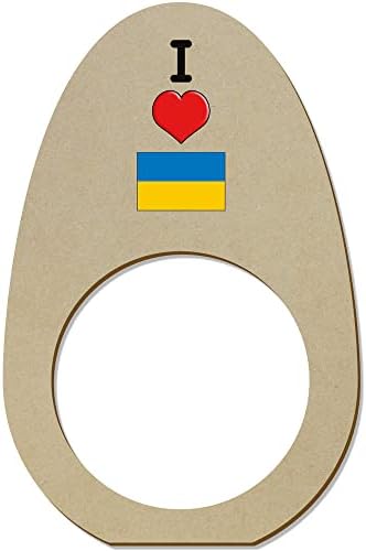 Azeeda 5 x 'eu amo Ucrânia' Ringos/suportes de guardanapo de madeira