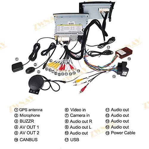 ZWNAV Android 9.0 Estéreo de carro para Peugeot 407 2004-2010, estéreo de carro DIN, na unidade de cabeça da cabeça Octa Core GPS,