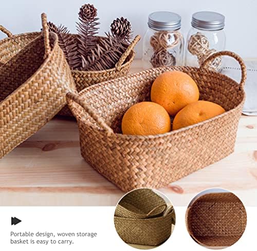 Cestas de ervas marinhas de patkaw com alças letreiro de frutas de frutas cestas de cesta de cesta de cesta de cesta de cesta de cesta de toalhas