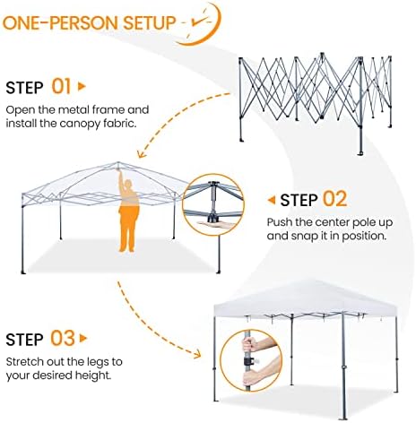 Yaheetech 12x12 Pop up Canopy Easy Set-up Tent, barraca instantânea portátil de dossel ao ar livre, miel