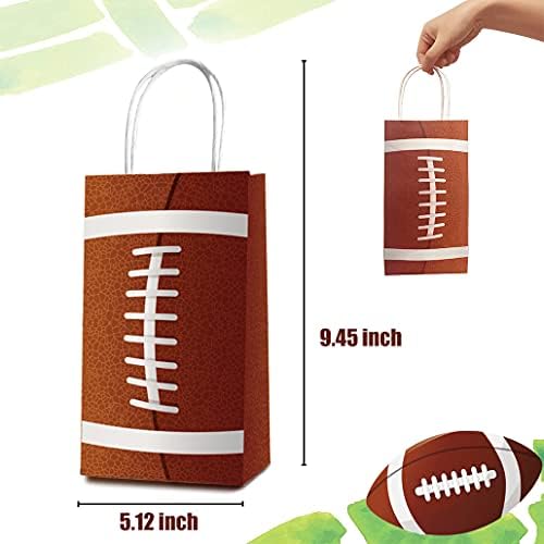 Weesdsio 24 Pack Football Candy Sacos, bolsas de presente de futebol Sport Sport Party Gift Smags ótimos para o tema de esportes infantis,