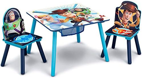 Delta Kids Kids Tabela e cadeira Conjunto com armazenamento - Ideal para artesanato, tempo de lanche, educação em casa, lição de