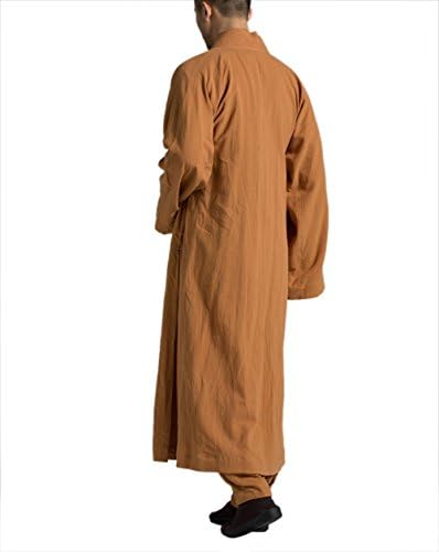 Zanying Men Long Vestio de Meditação Budista Tradicional Robe Monk