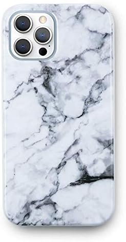 Caso criminal - Caso do iPhone 14 Pro Max - Cover de telefone de mármore polido e elegante - compatível com carregamento sem fio,