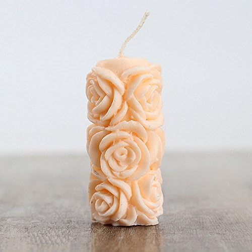 Rose Candle Mold - Molde de silicone de flor de rosa Moldfun Rose para sabão artesanal, bomba de banho, barra de loção,