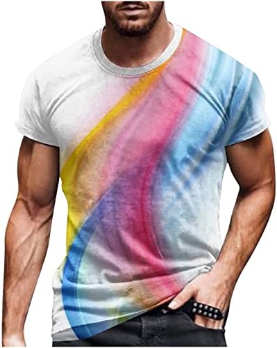 Mens camiseta 3D Impressão de manga curta camiseta de verão camisa gráfica casual com designs t-shirt de gola de rua de rua