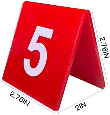 Tabela número 1-25 tendas estilo acrílico vermelho-números de tabela cartões placas para restaurantes de recepção de casamento cafés