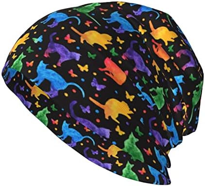Prinha de vaca Slouchy Beanie Chemo Hat Cancer Cabelas de malha chapéus finos de caveira de caveira Nightcap para mulheres homens