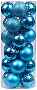 3cm 24 PC plástico cor sólida decorações de Natal Bola de pingentes de Natal clássicos para ornamentos de férias em casa