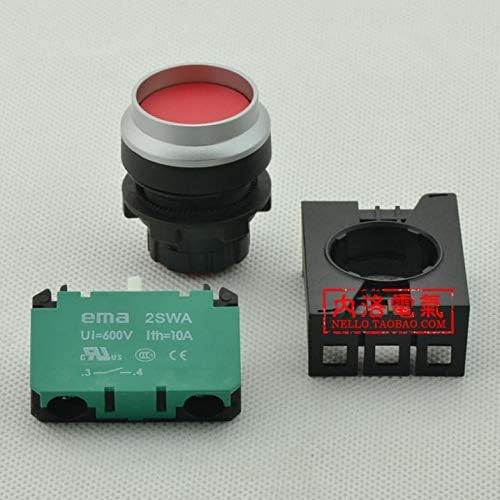 [SA] Importa EMA 22mm Illumined Button Switch Auto-resetting E2p3 * azul amarelo vermelho e preto 1NO/1NC-10PCS/lote-